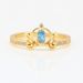 Golden Cinderella Pumpkin Carriage Blue Gemstone Ring Female Light Luxury Crown Crown Female_ipsvogv.com