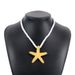 N11328 Personalized starfish pendant necklace earrings ZA metallic beach style niche fashion collarbone chain_ipsvogv.com