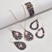 Minimalist personalized women's necklace bracelet set, fresh and sweet flower earrings design, multi-layered wristband_ipsvogv.com
