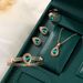 Jewelry Set Women's Water Drop Gem Series Necklace Earrings Ring Bracelet Four piece Set _ipsvogv.com