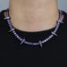 Hip Hop New 5mm Purple Zircon Inlaid Tennis Chain Black Panther Necklace Men's Necklace_ipsvogv.com