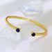Personality Chic Minimalist Double Zircon Open Copper Plated K Gold Bracelet Bracelet_ipsvogv.com