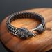 Nordic Viking Wolf Head Bracelet For Men's Jewelry_ipsvogv.com