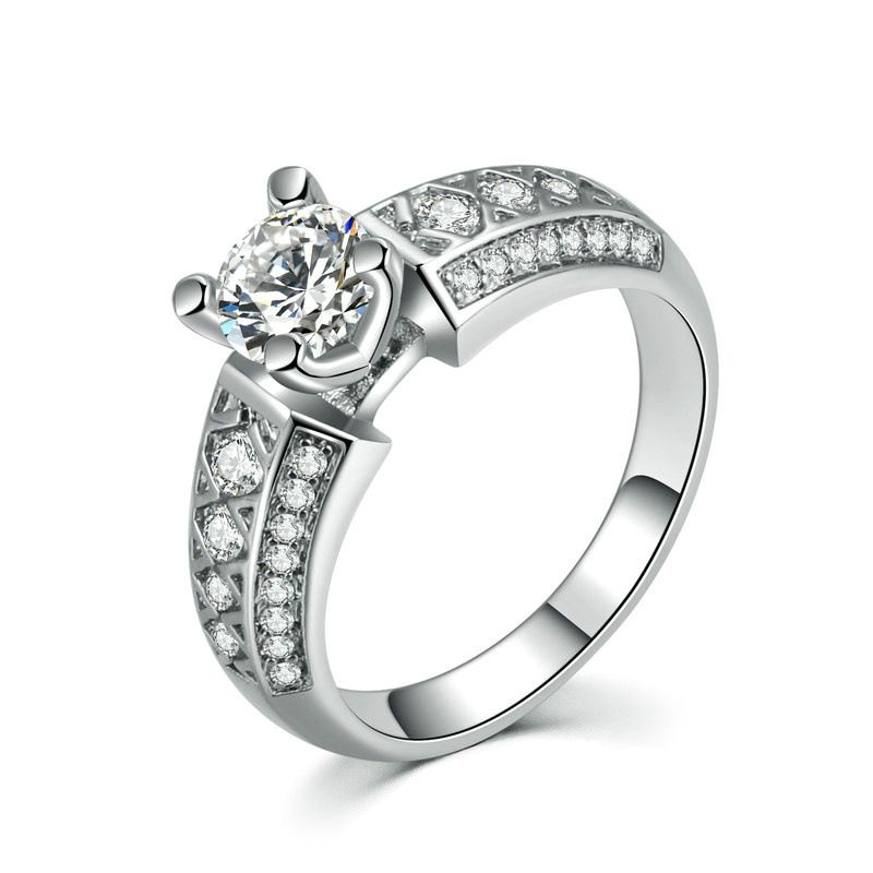 Classic Fashion Women's Wedding Ring Eight Hearts and Eight Arrows Zircon Platinum plated Popular Jewelry_ipsvogv.com