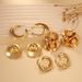 Irregular Design Metal Wave Fashion Simple Glossy Niche C-shaped Stud Earrings_ipsvogv.com
