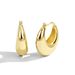 Fashion Modern Arc Shaped Brass Gold Plated Earrings Simple INS Chubby C Shaped Ear Buckle Female_ipsvogv.com