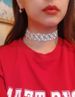 2020 New Diamond Studded Hollow Neck Chain Short Clavicle Geometric Alloy Rhinestone Necklace Choker_ipsvogv.com