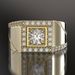 Sanjie's New Fashionable And Domineering Ins Punk Gold-plated Full Men's Diamond Ring_ipsvogv.com