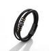 Hot Selling Handmade Braided Genuine Multi-layer Men's Bracelet Stainless Steel Leather Cord_ipsvogv.com