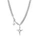 Square Diamond Starlight Cross Necklace Men 2023 New Instagram Hip Hop Unisex Trendy Cool Small Crowd Collar Chain For_ipsvogv.com