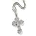 Women's & Men's Jewelry Hip Hop Cross Pendant Necklace With Diamond Accents And Twist Chain For Trendy Streetwear Style_ipsvogv.com