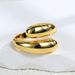 Cold Style Three Colors Optional Water Drop Polished Ring Female Adjustable Live Ring_ipsvogv.com