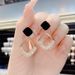 S Silver Needle Simple Niche Light Luxury Design Geometric Rhombus Inlaid Diamond Earrings Internet Celebrity_ipsvogv.com