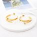 Unisex Creative irregular gold titanium steel earrings, anti allergic, non fading earrings, simple and fashionable temperament spiral earrings_ipsvogv.com