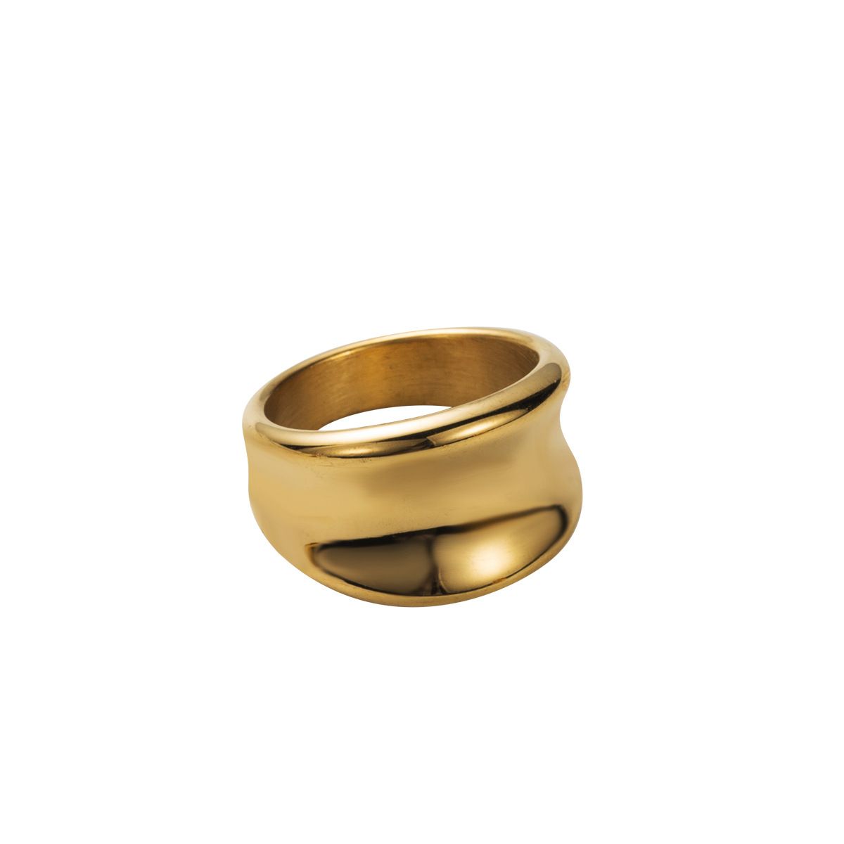 ZR0267 Stainless Steel Exaggerated Color Preserving Love Wide Face Geometric Internet Red Trendy Design Sense Ring for_ipsvogv.com