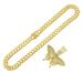 Hip Hop Street Dance Trendy Brand Full Diamond 3D Butterfly Pendant Fashion Punk Versatile Wide Cuban Chain Accessories_ipsvogv.com