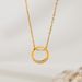 Women's Jewelry Necklace Female Stainless Steel Simple Niche Design Diamond Geometric Circle Titanium Steel Clavicle Chain_ipsvogv.com