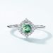 Natural Geometric Water Grass Agate Open Ring Female S925 Silver Full Inlaid Colored Gem Personality Ring_ipsvogv.com