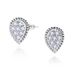Women's Jewelry Pearl Edge Full Diamond Water Drop Single Flower Earrings Imported Brass Inlaid Zircon French Retro Simple Design Earrings_ipsvogv.com