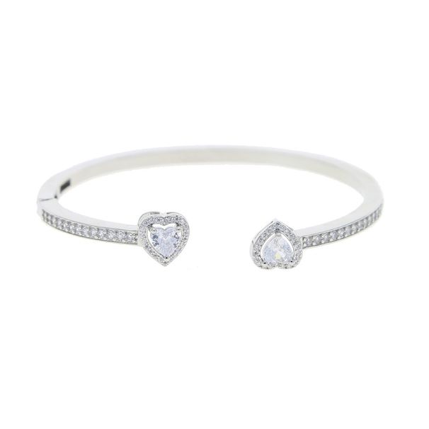 Women's Jewelry Hip Hop Heart Shaped Zircon Open High End Bracelet Trendy Punk Style Ladies Bracelet Electroplating_ipsvogv.com