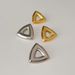 Real Gold Electroplated Titanium Steel Polished Triangle Retro Minimalist OOTD Gold And Silver Earrings_ipsvogv.com
