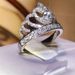 Classic Micro Inlaid Diamond Crown White Gold Rose Gold Ring_ipsvogv.com
