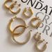 Hot Selling Fashionable Niche INS Retro Daily Titanium Steel Half Full Diamond Earrings_ipsvogv.com