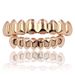 HIPHOP Hip Hop Gold Upper Lower Teeth, 8 Smooth Teeth Set_ipsvogv.com