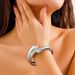 Metallic Texture Smooth Spring Open Collar Choker Personality Geometric Punk Water Droplet Necklace For Women_ipsvogv.com