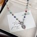 Sweet And Cool Colorful Heart Necklace For Women, New Hot Style Clavicle Necklace, Light Luxury, High End, Niche Design, Hot Girl Necklace Trend_ipsvogv.com