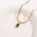 Netizen 2023 New Green Diamond Titanium Steel Necklace for Women's Summer Clavicle Chain: Colorless, Light, Luxury, and_ipsvogv.com