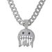 Men's street hip hop Cuban necklace full of diamonds emoji pendant jewelry Cuban necklace_ipsvogv.com