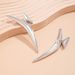Exaggerated geometric triangle curved tube personality earrings simple sharp earrings Earring jewelry for women_ipsvogv.com