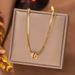 Titanium Steel Necklace Women's Full Diamond Round Ring Pendant, Fashionable And Versatile, High Grade, Double Layered_ipsvogv.com