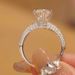 Moissanite Diamond One Carat Couple Proposal Six Claw Ring Imported Half Of The Country Gold Plated Female Ring_ipsvogv.com