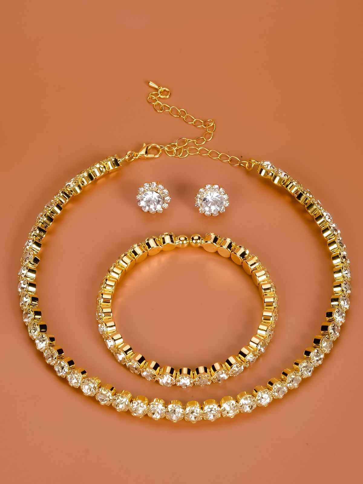 Three piece set of trendy accessories, necklaces, women's versatile slim style wedding dresses with live streaming_ipsvogv.com