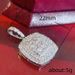 Cao Shi's Wedding Bridal Jewelry Sparkling Diamond Square Full Zircon Ring Necklace Set Of Two_ipsvogv.com