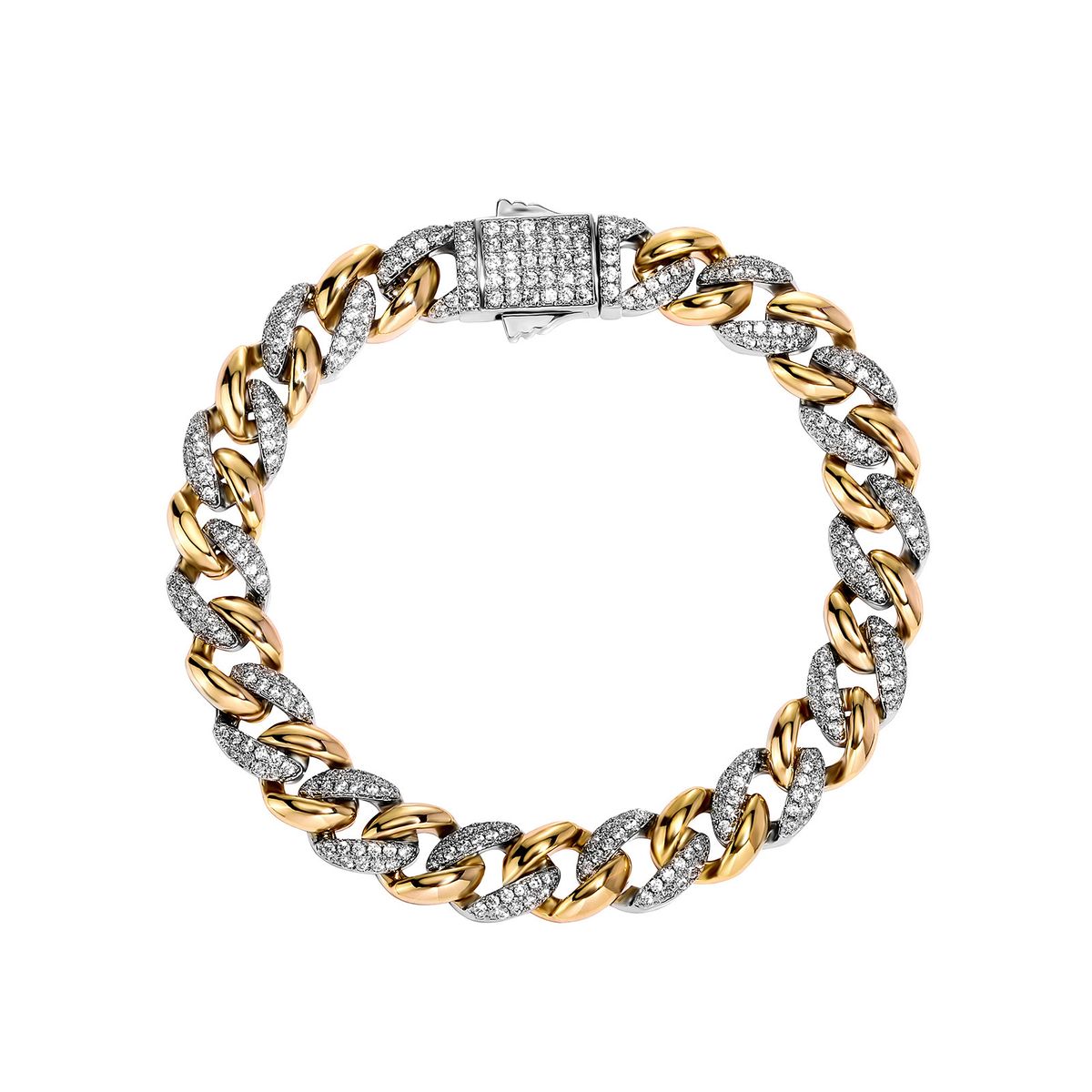 New 9mm 14mm Domineering Hip Hop Men's Cuban Bracelet Trendy Personality Spring Buckle Chain_ipsvogv.com