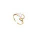 Real Gold Electroplated Zircon Freshwater Pearl Opening Court Style Index Finger Ring, Light Luxury High-end Feel, Hand_ipsvogv.com