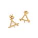 Stainless Steel Gold Vacuum Electroplated Triangular DIY Jewelry Production Earrings_ipsvogv.com