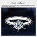 Classic Six Claw D Color Mosang Stone Silver Plated Gold T Family Diamond Ring for Women_ipsvogv.com