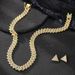 New street style Cuban chain earrings alloy men's suits niche hip hop jewelry accessories_ipsvogv.com