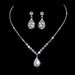 dz Style Link Fashion OL Claw Chain Rhinestone Zircon Angel Tears Drop Necklace Earrings Bridal Jewelry Multiple Choices_ipsvogv.com
