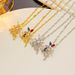 Fashionable Classic Niche Personality Set With Zircon Flower Necklace, Versatile And Luxurious Accessory For Women's_ipsvogv.com