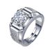 2-carat Zircon Three Row Couple Simulated Diamond Proposal, Wedding Opening Ring, Gift Giving_ipsvogv.com