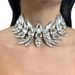 New Geometric Necklace Ladies Party Personality Square Necklace Water Drop Rhinestone Necklace_ipsvogv.com