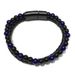 Volcanic Natural Stone Tiger Eye Beaded Bracelet For Men With Cowhide Cord And Agate Bangle Jewelry_ipsvogv.com