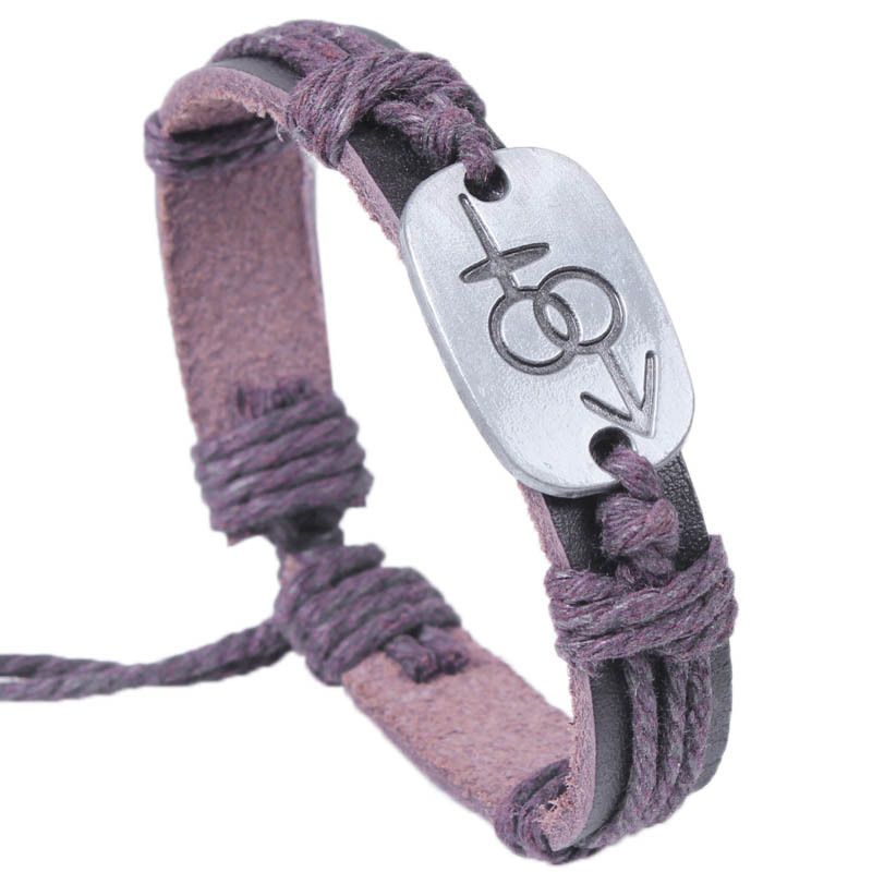 Men's Jewelry Metal Alloy Cowhide Bracelet Cross To Achieve The Meaning Of Simple Jewelry Genuine Leather Bracelet_ipsvogv.com
