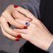 Elegant Temperament, Blue Zircon Ring, Women's Micro Inlaid With Diamonds, Light Luxury, Versatile Jewelry, Bridal_ipsvogv.com