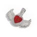 Hip Hop Fashion Men's Alloy Full Diamond Red Love Angel Wings Pendant With Tennis Chain_ipsvogv.com